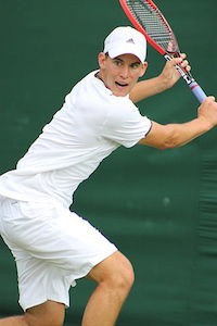 Dominic Thiem beim Rückhand Schlag