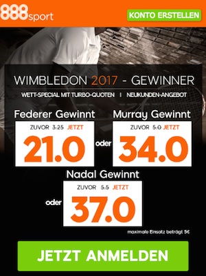 Wimbledon Siegquoten 2017