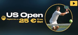 US Open Tägliche Freiwette bei Bwin