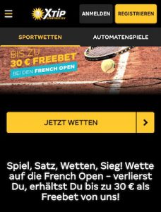 Merkur Sports Cashpoint French Open Gratiswette