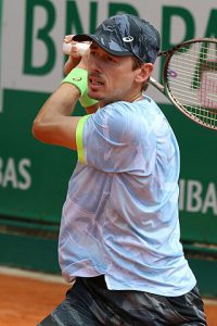 Alex de Minaur beim Rückhandschlag